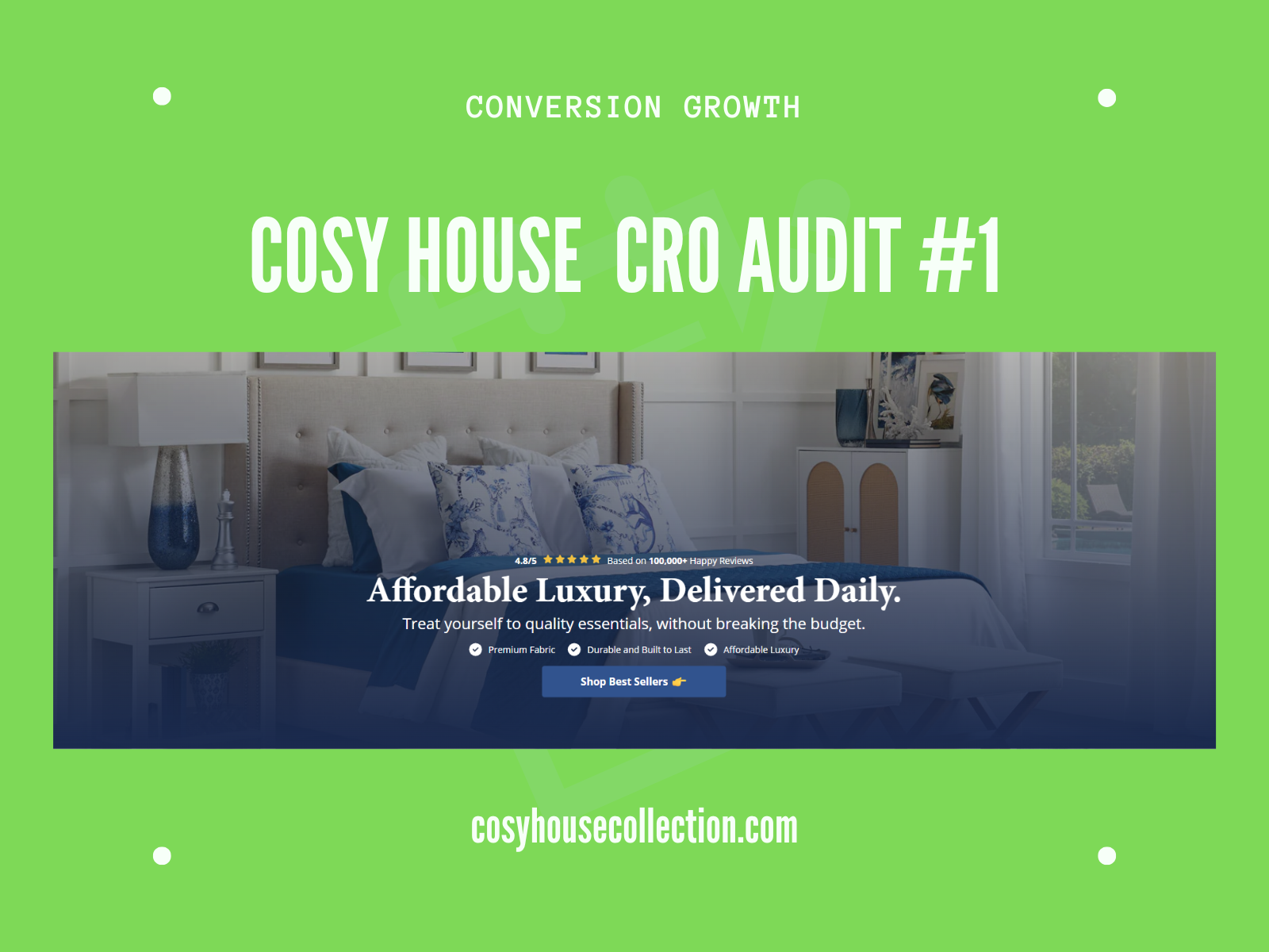 Cosy House CRO Audit: $2M Revenue Opportunity